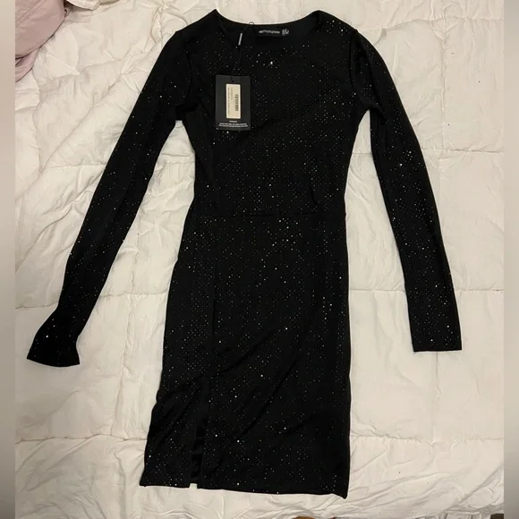 PrettyLittleThing | Dresses | Nwt Pretty Little Thing Black Glitter Split Leg Body Con Dress Size 4 | Poshmark PrettyLittleThing | Dresses | Nwt Pretty Little Thing Black Glitter Split Leg Body Con Dress Size 4 | Poshmark